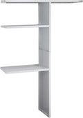 Macrout Metal Laminate Shelving for 50 Cu.ft Storage Shed Cabinet, Outdoor Storage Cabinet Shelves with Screw and Nuts Easy Assembly, 48.4''L×15.7''W×63.4''H, White
