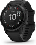 Garmin Fenix 6S Pro, Premium Multisport GPS Watch, Smaller-Sized, Features Mapping, Music, Grade-Adjusted Pace Guidance and Pulse Ox Sensors, Black