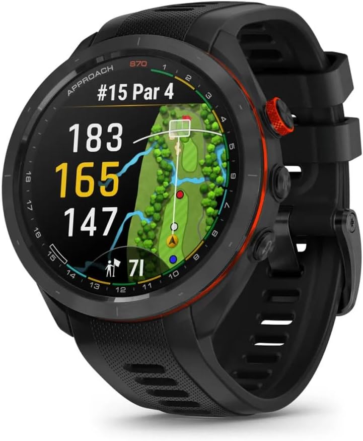 Garmin Approach S70 47MM Golf GPS Smartwatch for Men, Lightweight Touchscreen AMOLED Display and 42000 Preloaded Courses