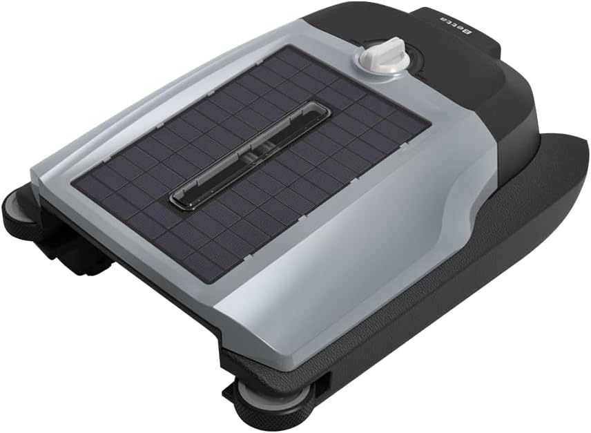 Betta Flex Solar-Powered Robotic Pool Skimmer – Cordless with Dual Cleaning Modes, Soft-Touch Pool Protection. Compatible with Infinity Edge, In-Ground & Above-Ground Pools (Grey)