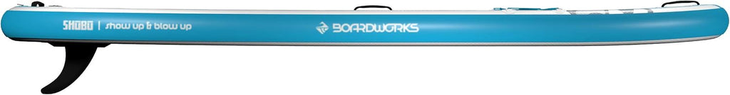 Boardworks SHUBU Riptide Inflatable Stand-Up Paddle Board (iSUP) | SUP Package Includes Three Piece Paddle, Carry Bag and Pump (SUP) Complete Kit | 10'6', Blue/White/Grey