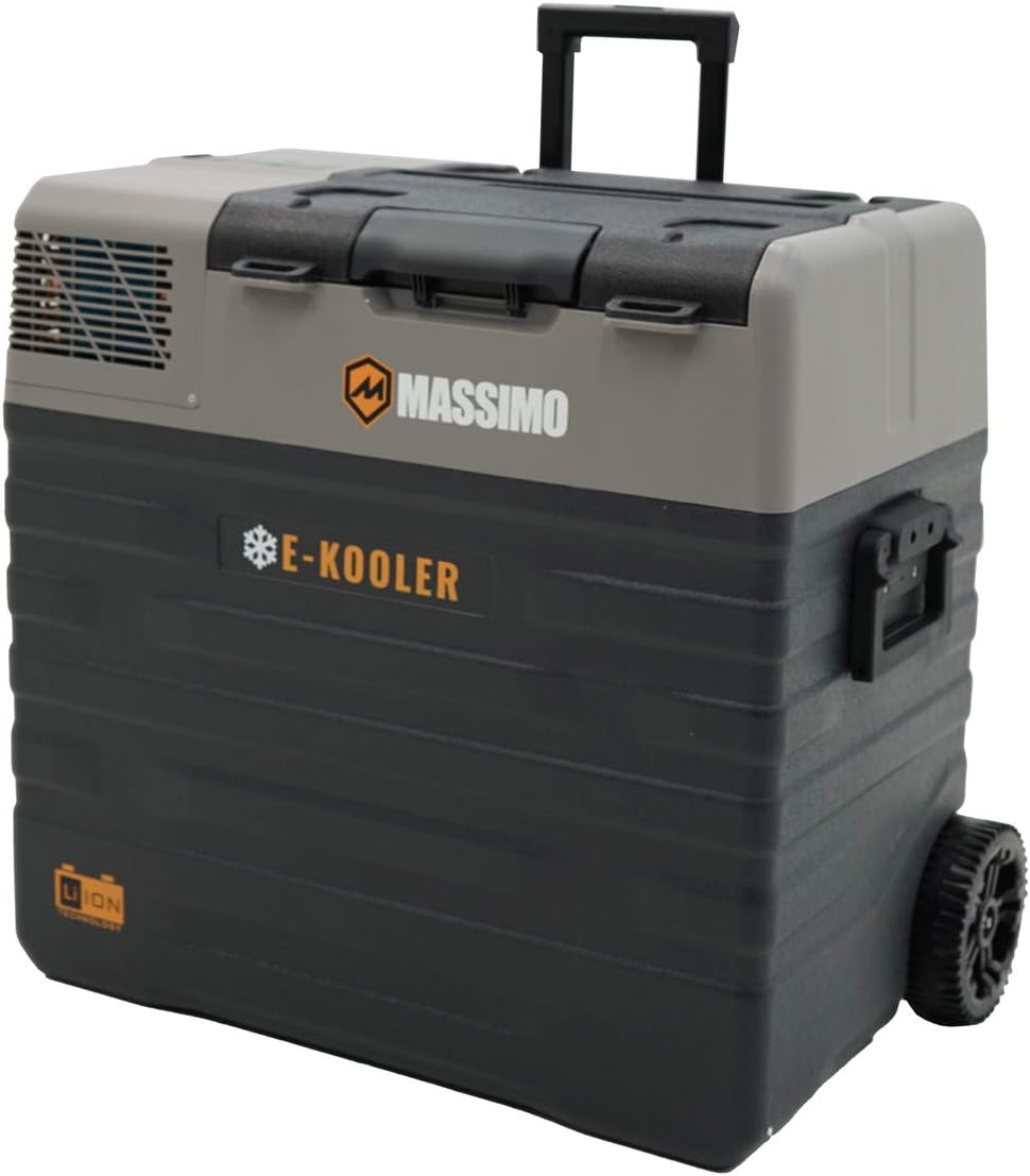 Massimo Motor E-Kooler AC/DC Travel Cooler Fridge for Vehicle RV Boat Fishing Camping, Iceless Electric, Portable Freezer Fridge APP Control