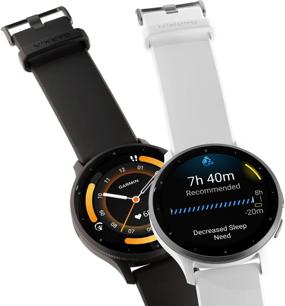 Garmin Venu 3 Health Fitness GPS Smartwatch Silver Steel Bezel w/Whitestone Case (45mm) Bundle with 2 Year Protectio Pack + Deco Essentials Silicone Dust Cover - 3 Pack + 1.4 Inch Screen Protector