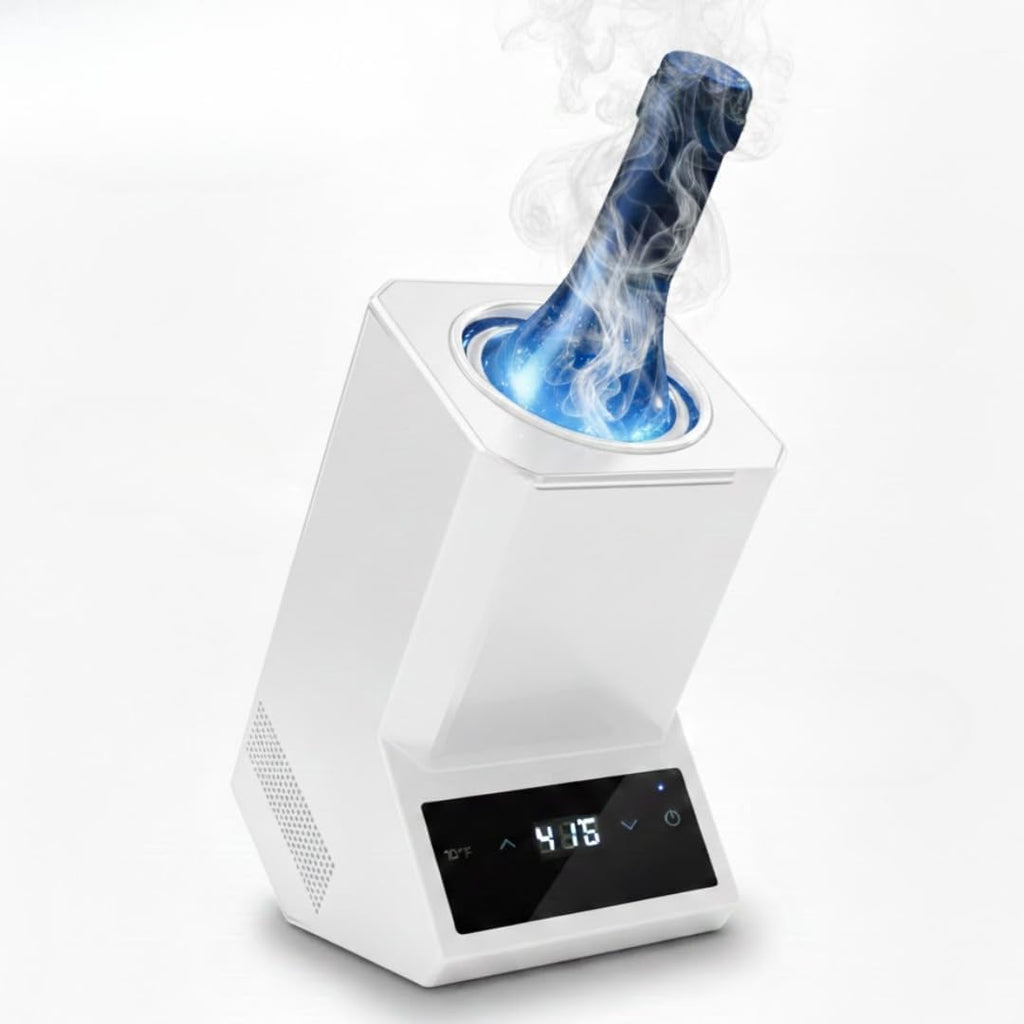 Electric Wine Chiller | Single Bottle Portable Wine Cooler with LED Touch Display & Adjustable Temperature | Sleek Iceless Wine Chilling for Modern Kitchens