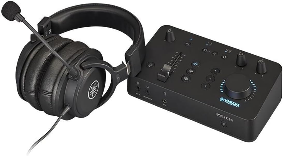 Yamaha ZG01 Pack Gaming Mixer & Headset Pack for Voice Chat and Game Streaming