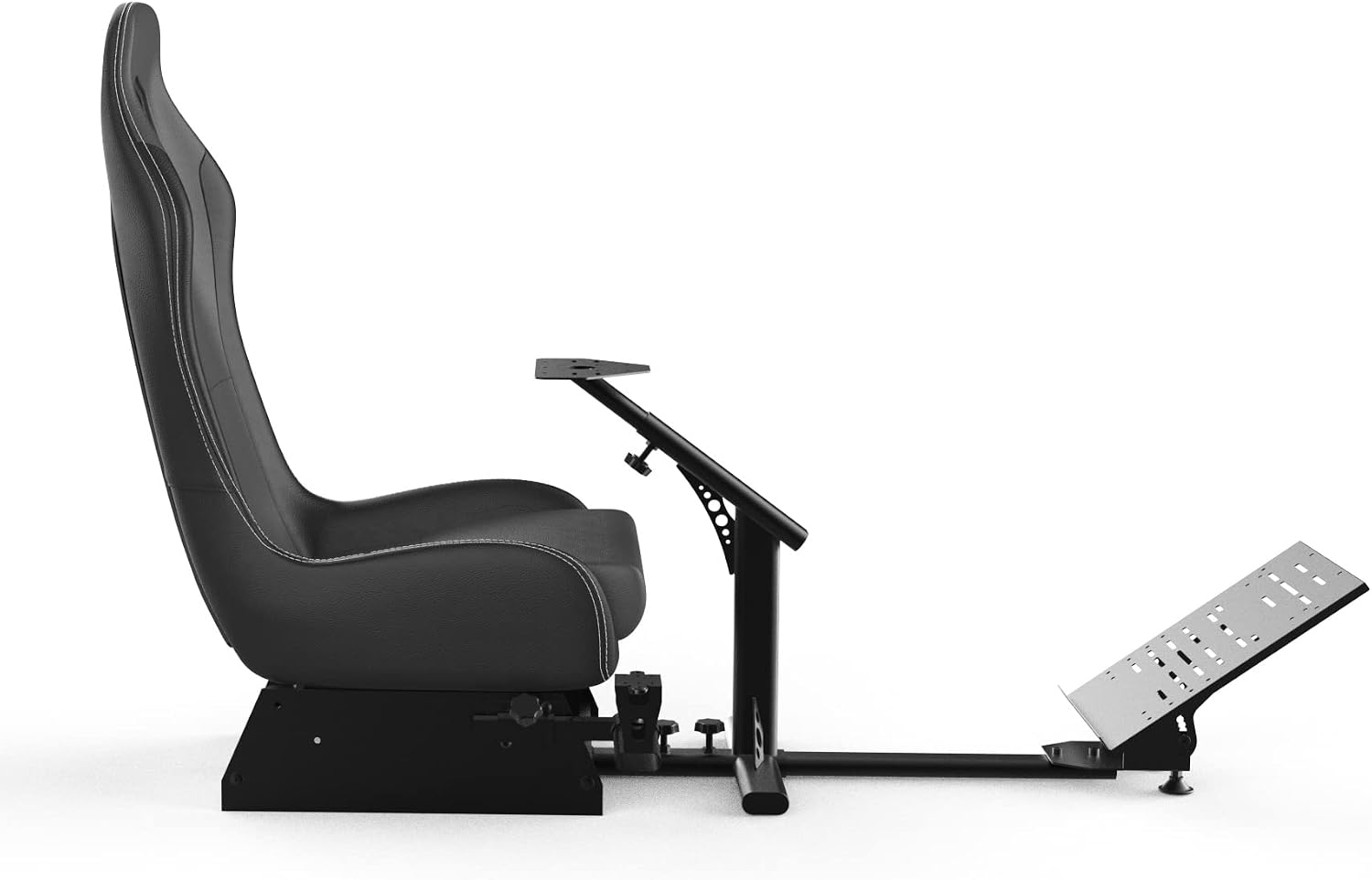 Sim Racing Cockpit with Seat | Compatible with G29 G920 G923 T248X T248 T300RS TX F458 T500RS| Easy to Install Racing Wheel Stand for PS5, Xbox, PC Gaming (Black/Grey)