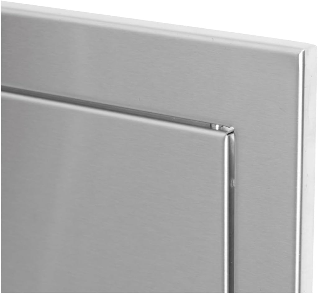Bull Outdoor Products Premium Components for Outdoor Kitchen BBQ Island Slim 10 Gallon Trash Drawer with Trash Can with Reveal