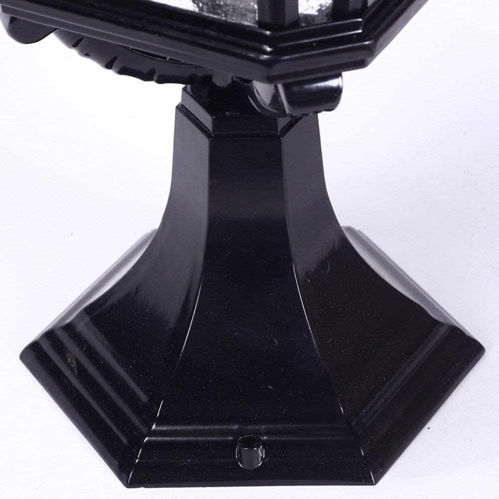 47CM Large IP55 Outdoor Waterproof Lighting Pillar Lantern Villa External Decoration Landscape Lighting E27 Garage Pavilion Garden Patio Light Post Lights Black Aluminum Column Lamp