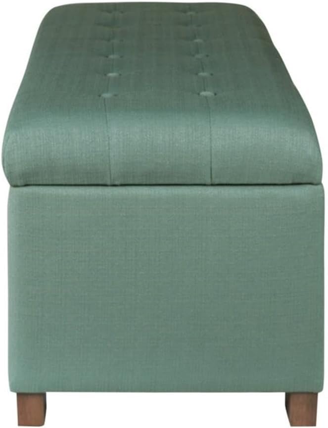HomePop Large Storage Ottoman Bench with Lift Off Lid, Teal 46' x 18' x 18'