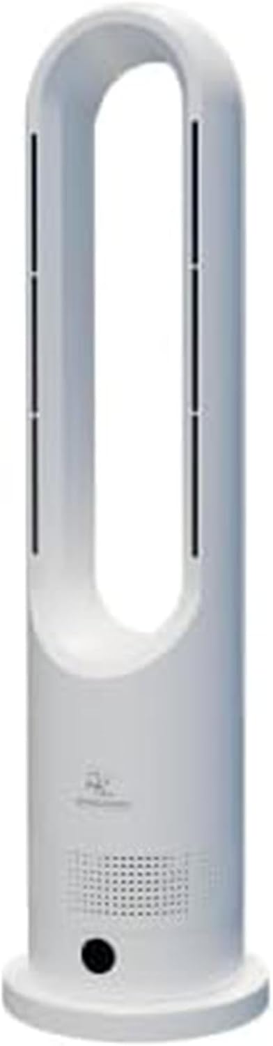 MRCOOL MrBreeze 4K BTU Bladeless Heating & Cooling Tower Fan, Quiet Portable Electric Indoor Heater with Oscillation and Remote Control, White