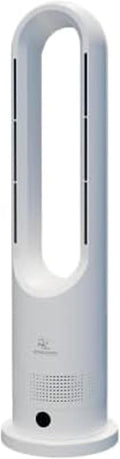 MRCOOL MrBreeze 4K BTU Bladeless Heating & Cooling Tower Fan, Quiet Portable Electric Indoor Heater with Oscillation and Remote Control, White