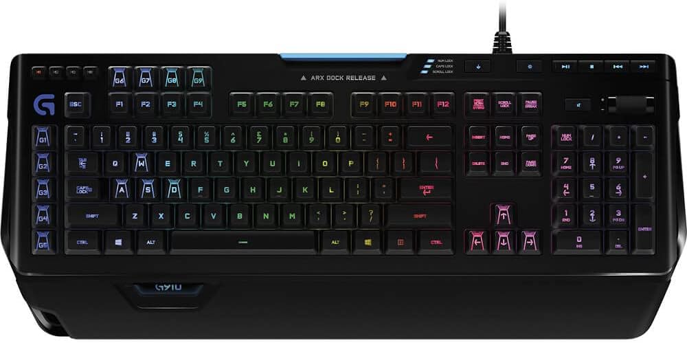 Logitech G910 Orion Spectrum RGB Wired Mechanical Gaming Keyboard, Black