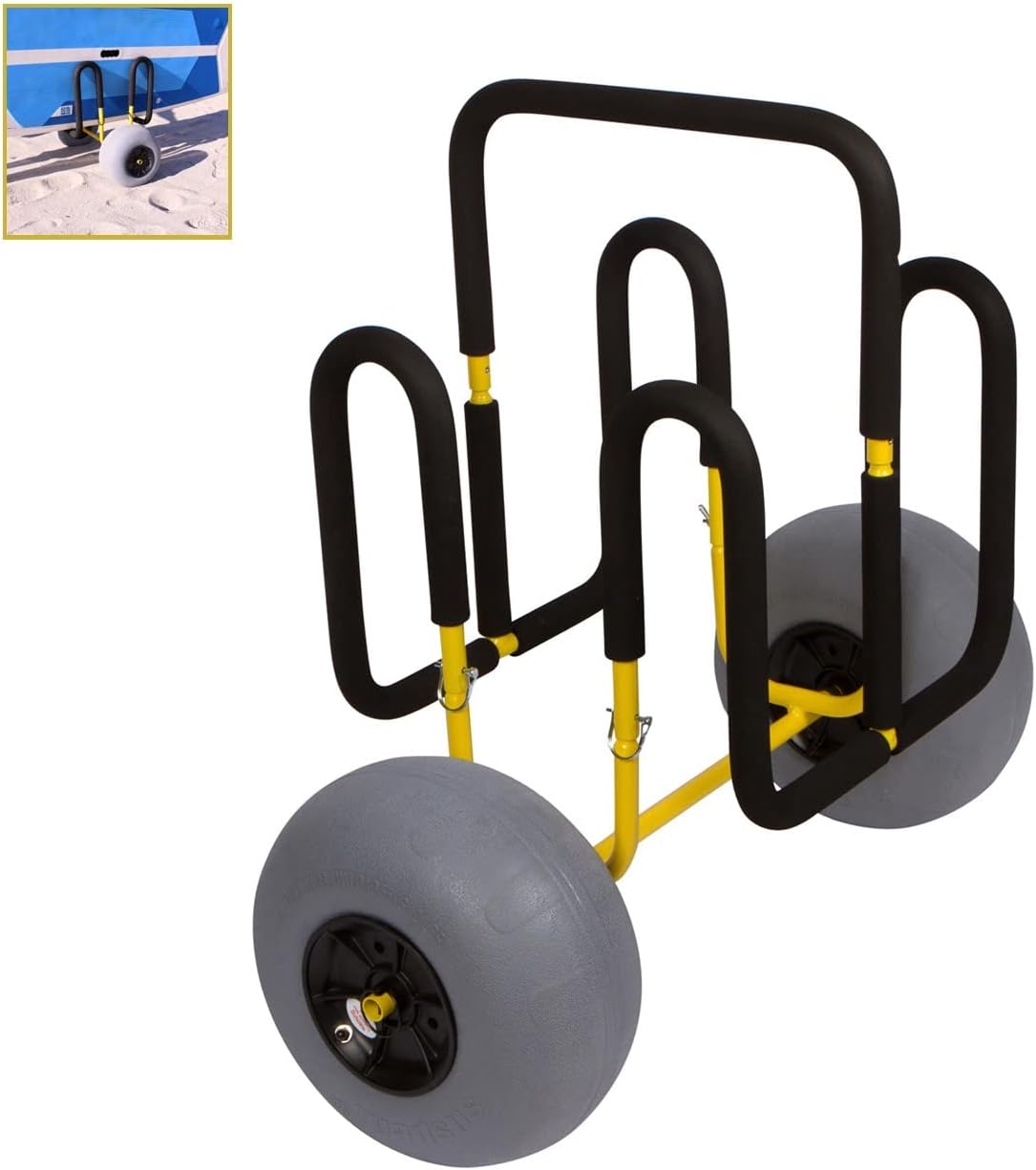 Suspenz Double-Up SUP Beach Cart with Balloon Wheels, Sand Trolley for 2 Stand Up Paddle Boards and Surfboards (22-9944)