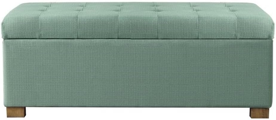 HomePop Large Storage Ottoman Bench with Lift Off Lid, Teal 46' x 18' x 18'