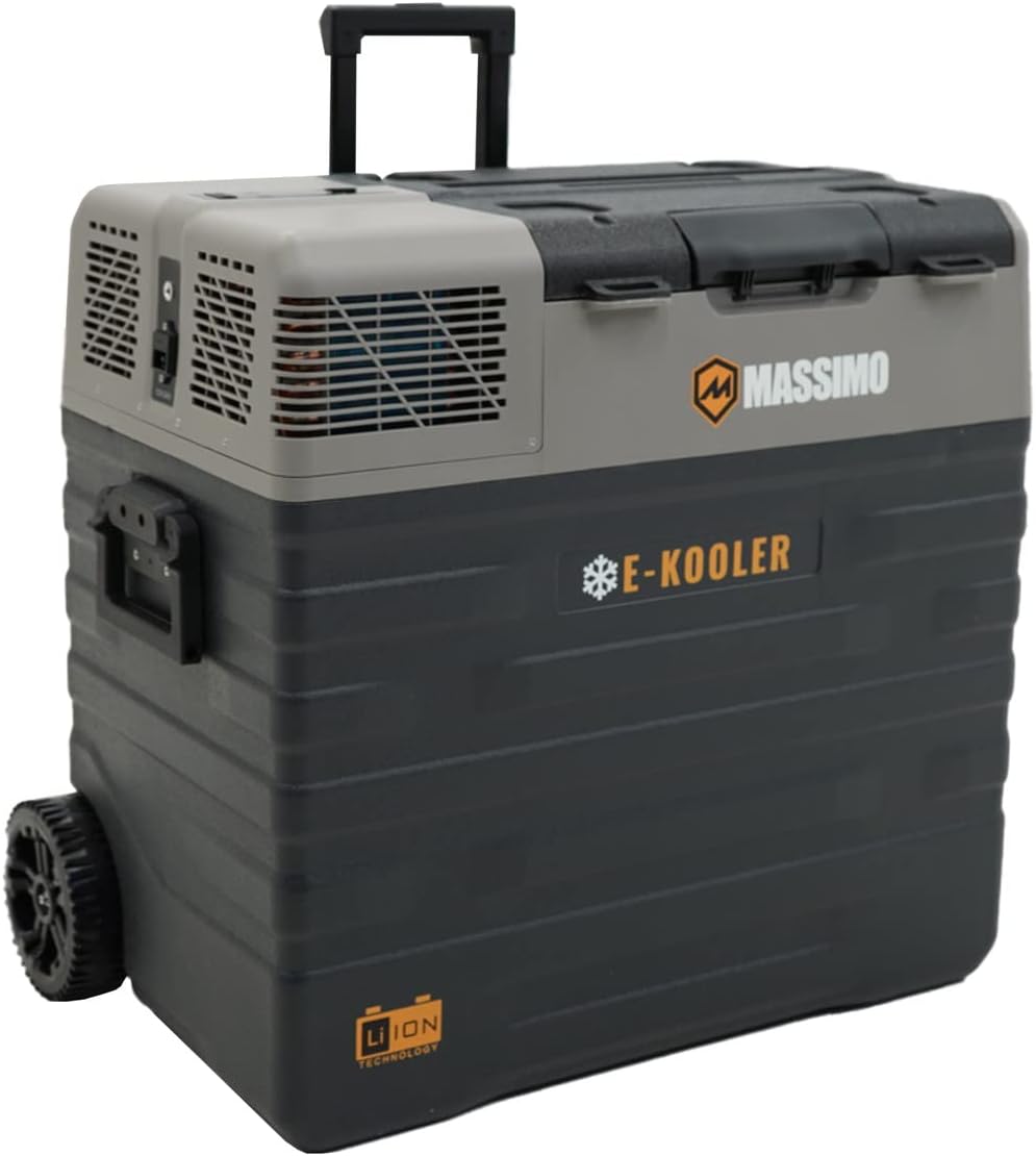 Massimo Motor E-Kooler AC/DC Travel Cooler Fridge for Vehicle RV Boat Fishing Camping, Iceless Electric, Portable Freezer Fridge APP Control