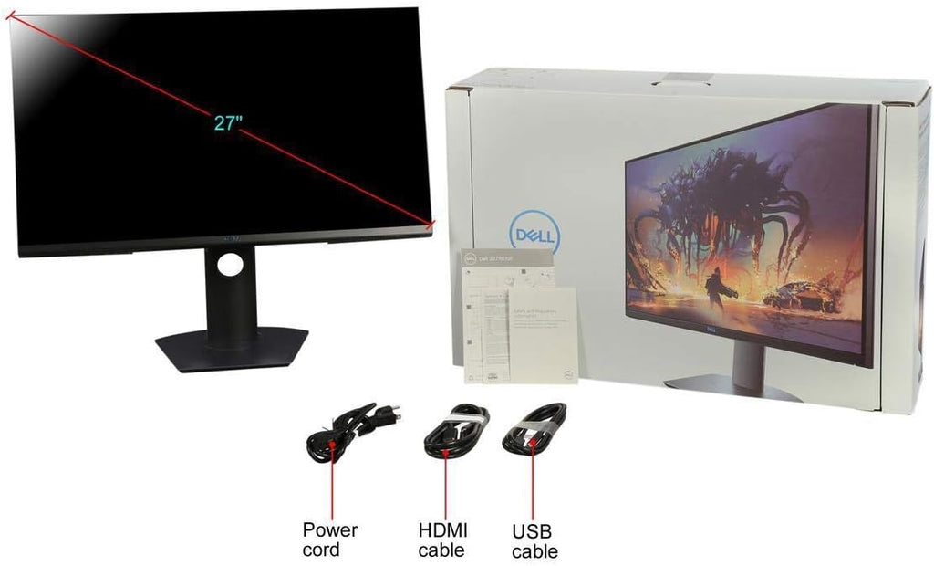 Dell S-Series 27-Inch Screen LED-Lit Gaming Monitor (S2719DGF); QHD (2560 x 1440) up to 155 Hz; 16:9; 1ms Response time; HDMI 2.0; DP 1.2; USB; FreeSync; Height Adjust, Tilt, Swivel & Pivot