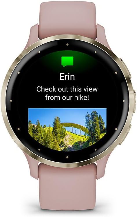 Garmin 010-02785-03 Venu 3S Health Fitness GPS Smartwatch Gold Steel Bezel with Dust Rose Case 41mm | Official USA Partner Model | Bundle with Deco Screen Protector, Fitness & Wellness Suite
