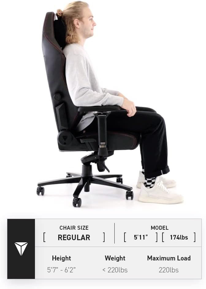 Secretlab Titan Evo Classic Gaming Chair - Reclining, Ergonomic & Comfortable Computer Chair with 4D Armrests, Magnetic Head Pillow & 4-Way Lumbar Support - Black - Leatherette