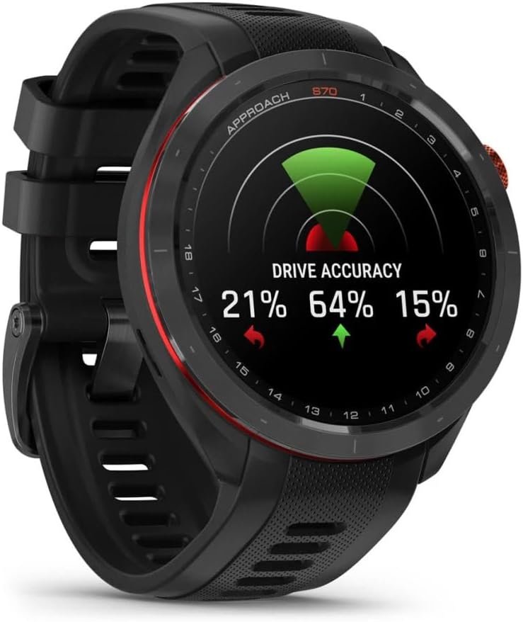 Garmin Approach S70 47MM Golf GPS Smartwatch for Men, Lightweight Touchscreen AMOLED Display and 42000 Preloaded Courses