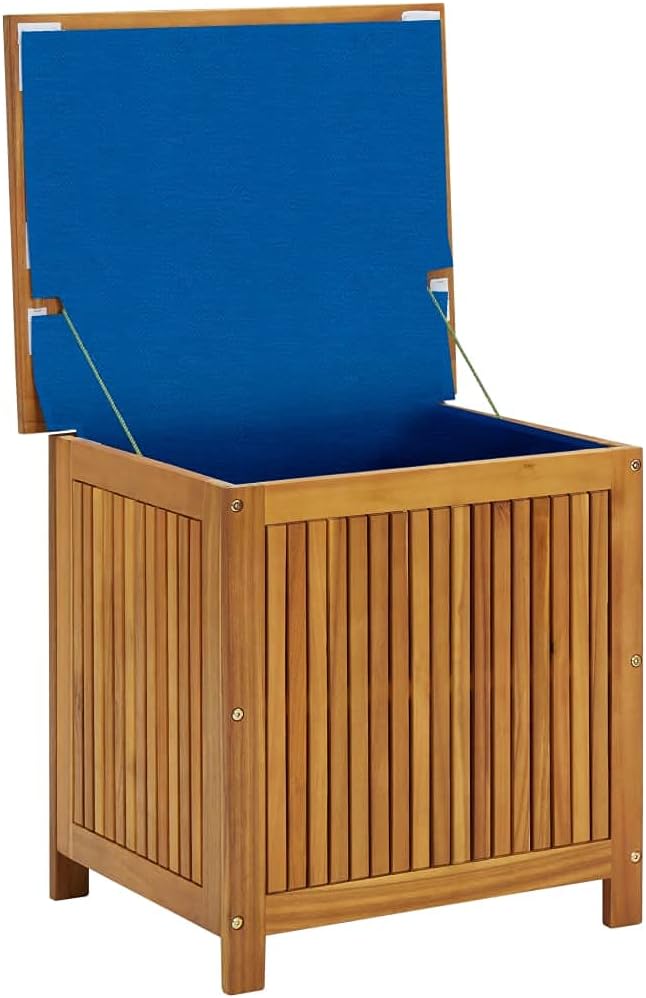 Solid Wood Outdoor Storage Bench,Solid Acacia Wood Garden Deck Box Patio Storage Box with Liftable Top Outdoor Wooden Storage Container for Patio,Backyard,Poolside, 23.6'x19.7'x22.8'