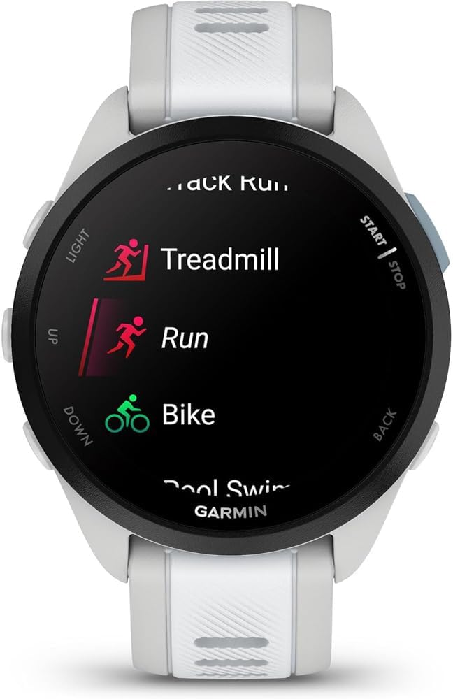 Garmin 010-02863-31 Forerunner 165 Music Smart Sport Watch, Mist Gray + Whitestone Bundle with Deco Essentials 2X Tactical Emergency Paracord Multipurpose Bracelet and 2X Screen Protector