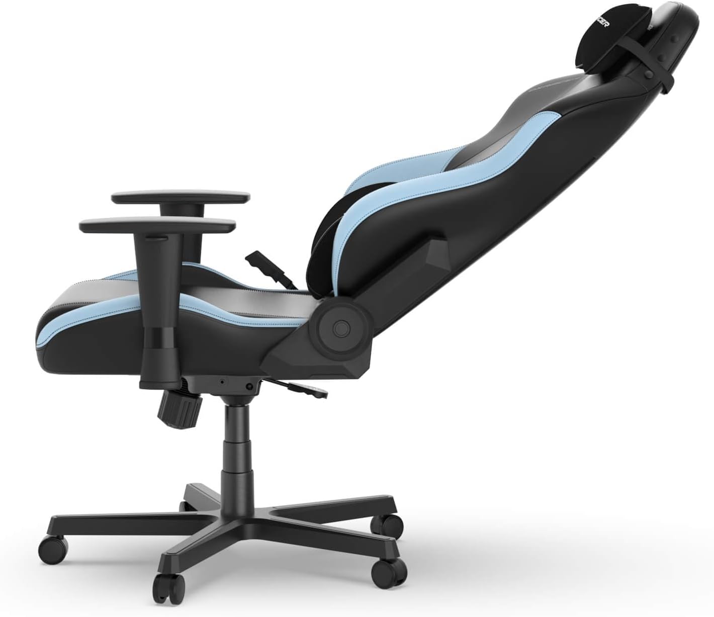 DXRacer Drifting L Ergonomic Video Gaming Chair with Lumbar Support and Headrest, Office Reclining Computer Chair for Adults, Racing Style Height Adjustable (EPU Leatherette, Black Blue)