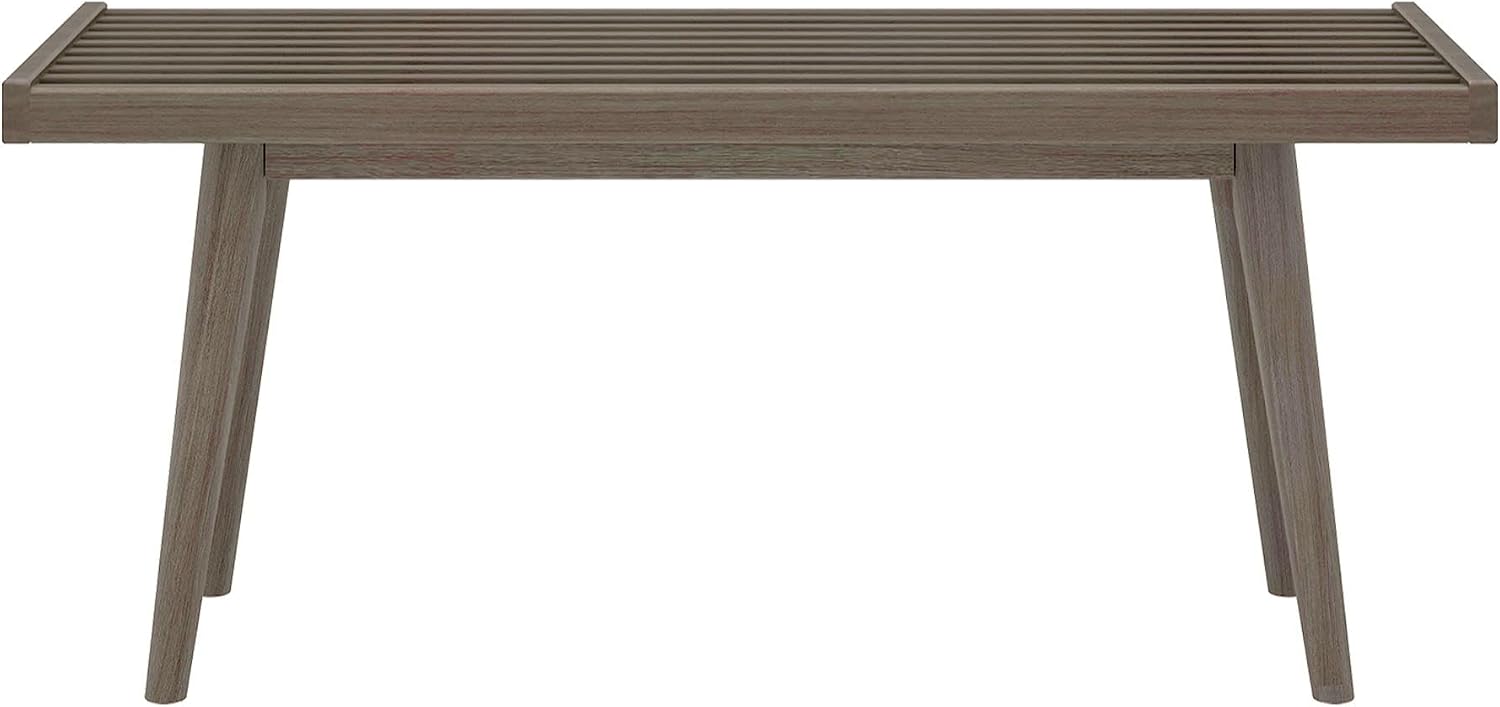 Plank+Beam Entryway Bench, Wooden End of Bed Bench for Bedroom, Mid-Century Modern Square Bench for Hallway, Living Room, Indoor, Porch, 41.25', Clay