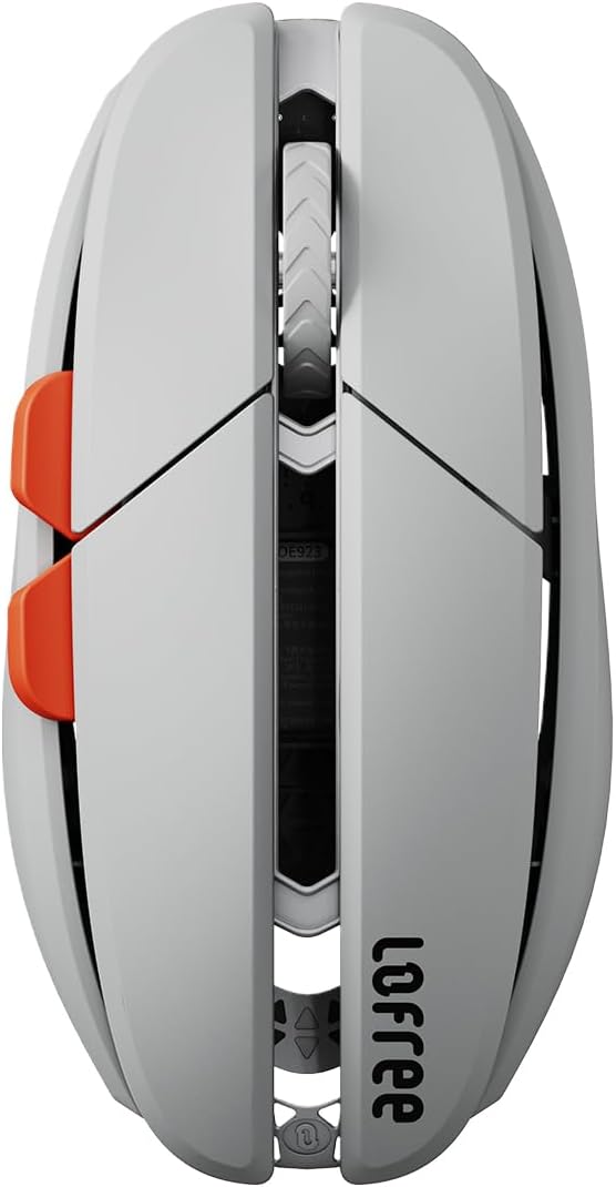 LOFREE Hypace Ultra-Lightweight Wireless Gaming Mouse, 47g, PAW3950 Sensor, 40K DPI, 8K Polling Rate, Mg Alloy Frame, Tri-Mode(Bluetooth/2.4GHz/Wired), 100Hrs Battery for PC/Mac (Crayon Grey)
