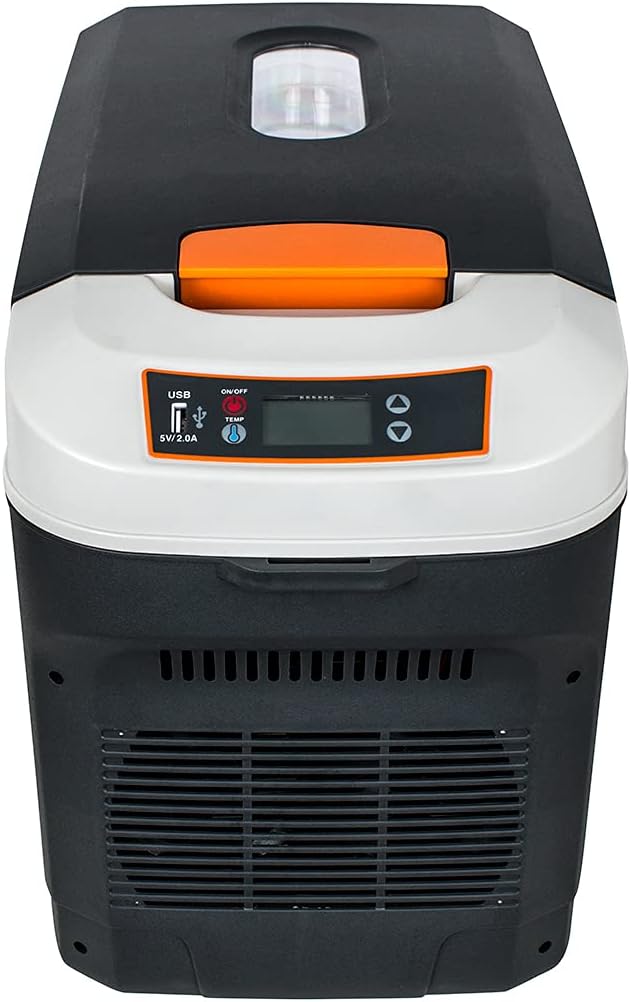 United Pacific 99122 Portable 23Qt/22L Thermoelectric Top Loader Cooler, Electric Plug-in Cooler & Warmer for Food & Drinks, 12V DC, 110VAC - 1 Unit