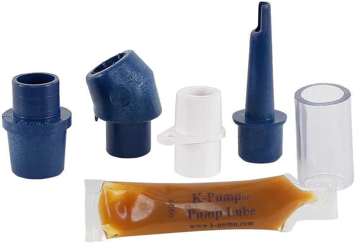 Outcast K-Pump - No-Hose High-Volume 9-Psi Durable ABS Plastic Boat/Float Tube Inflator with Storage Bag, Lubricant & Inflation Adapters