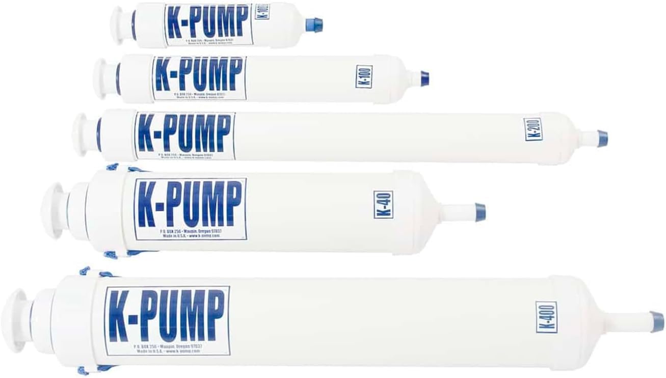 Outcast K-Pump - No-Hose High-Volume 9-Psi Durable ABS Plastic Boat/Float Tube Inflator with Storage Bag, Lubricant & Inflation Adapters