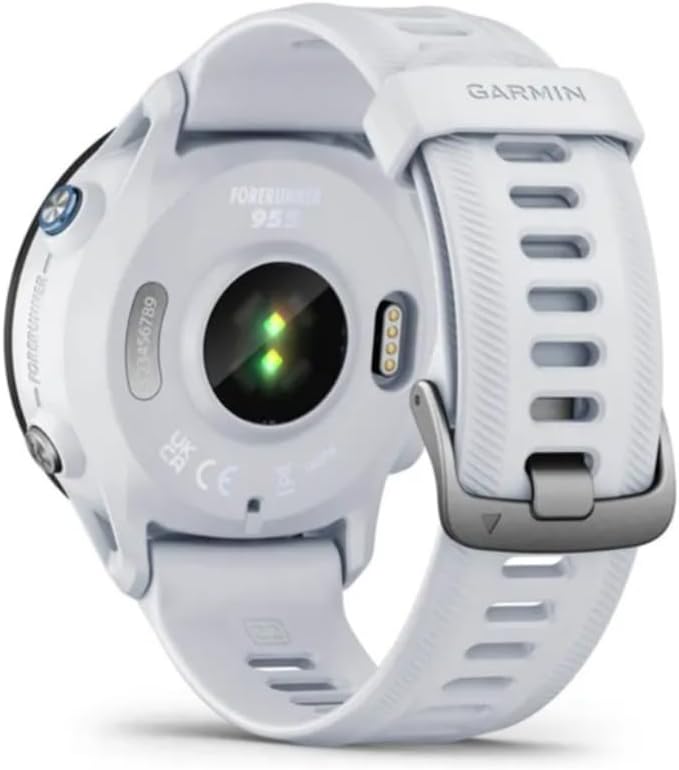 Garmin Forerunner® 955, GPS Running Smartwatch, Tailored to Triathletes, Long-Lasting Battery, Whitestone
