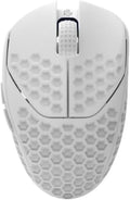 GWolves HTR Lightweight Wireless Fingertip Grip Gaming Mouse,~28Gram,8K-Report,Low Latency,PAW3395 26,000CPI,Nrf52840 CPU,6 Programmable Btns,On-Board Memory,PC/Mac and Laptop (Honeycomb, White)