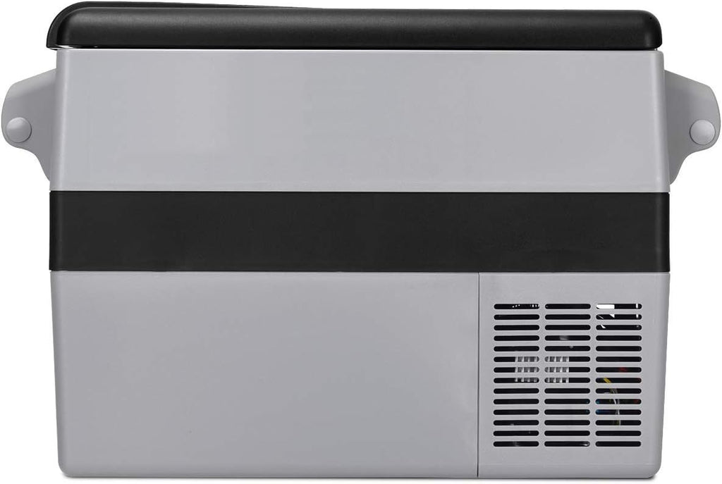 COSTWAY Car Refrigerator, 44-Quart Electric 12V/24V Car Cooler with 3 Levels, LCD Display, Shockproof Design, Travel RV Fridge for Camping, Truck Party