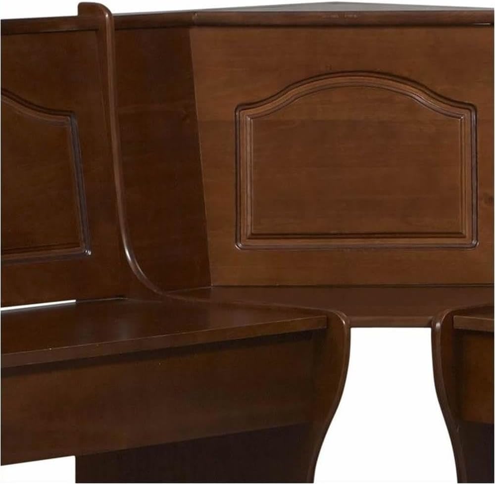 Pemberly Row Kitchen Dining Nooker Corner Unit, Walnut Finish, Pine and MDF Construction, Under Seat Storage, Seats 5, Easy Assembly, Cozy Traditional Bench for Kitchen Corner Dining and Conversation