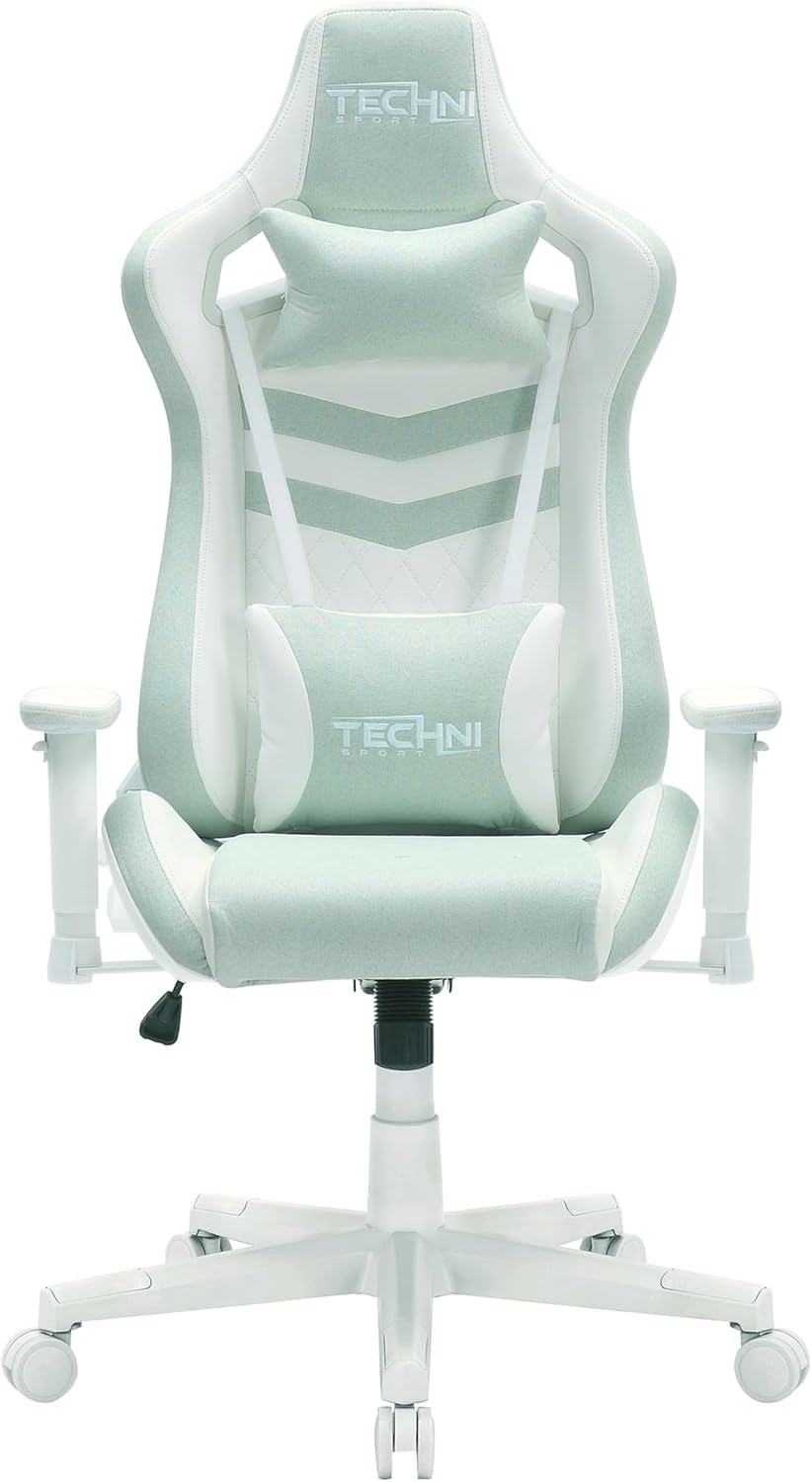 Techni Sport Green Pastel Multi-Layered Fabric Gaming Chair