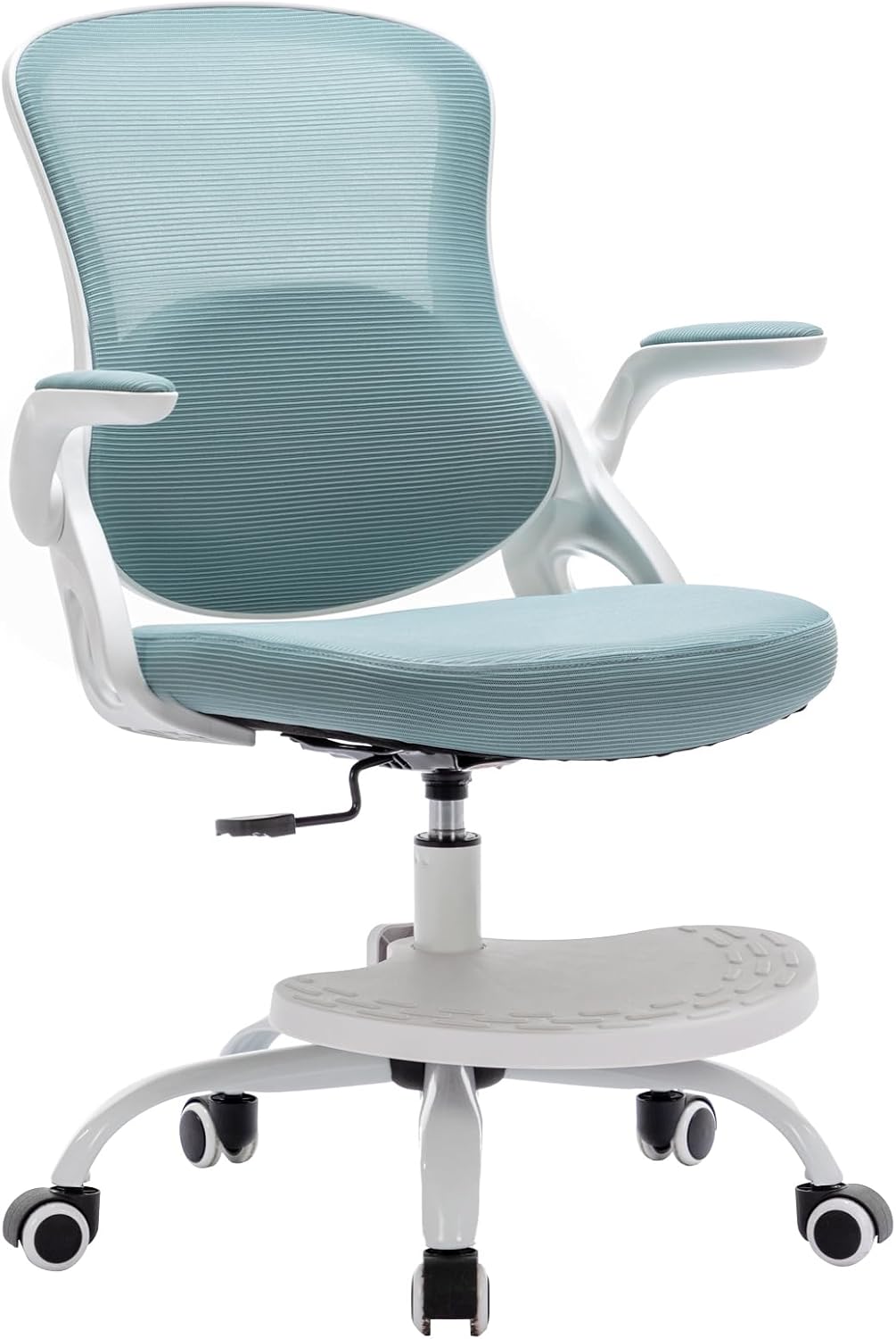 Kids Desk Chair,Ergonomic Study Chair with Adjustable Height,Swivel Mesh Desk Chair with Wheels,Home Office Chair for Children in Home Bedroom Blue