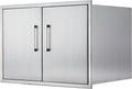 Double Door Dry Storage Pantry, 30' Stainless Steel Cabinet Storage for Outdoor Kitchen, BBQ Island, Patio Grill Station