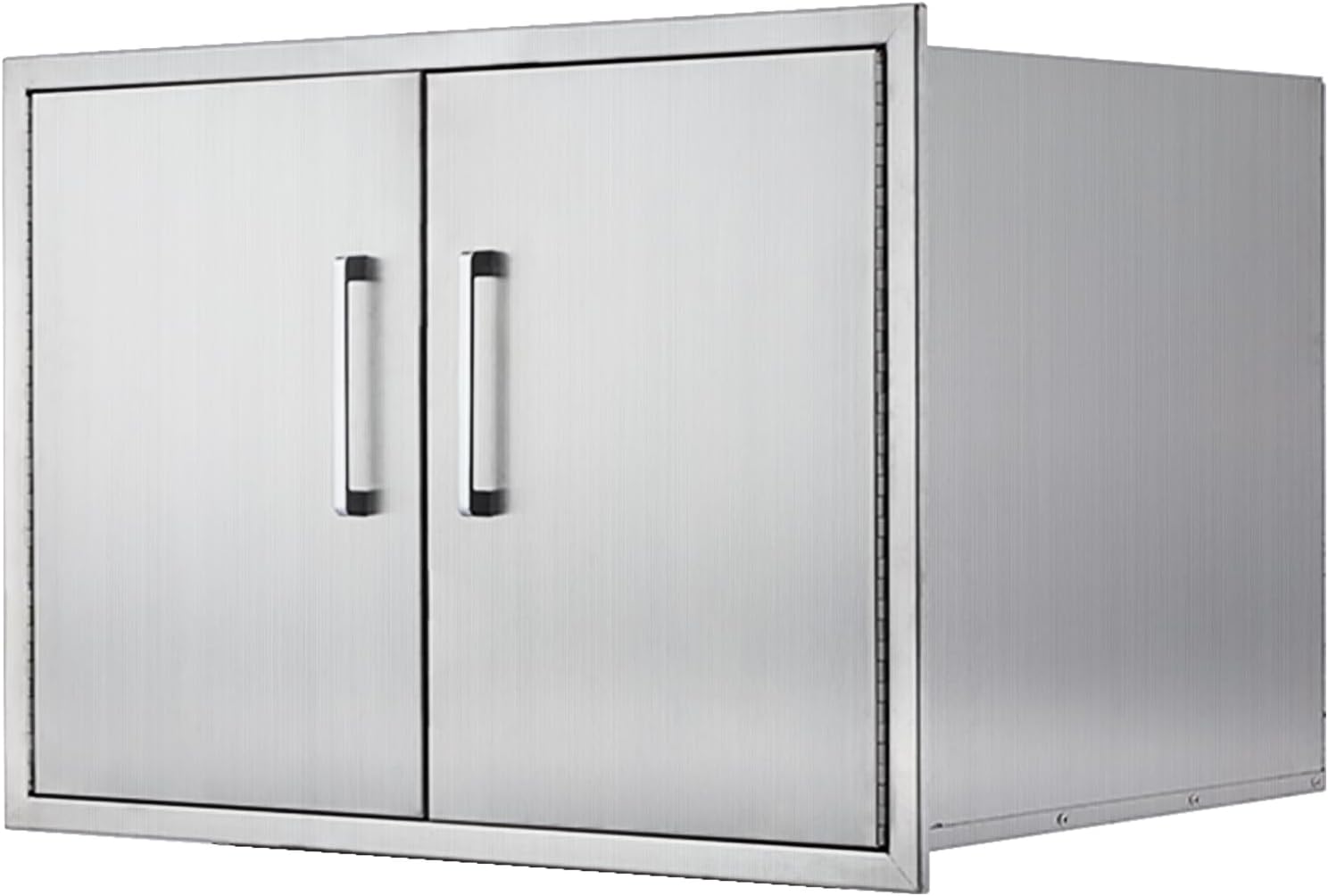 Double Door Dry Storage Pantry, 30' Stainless Steel Cabinet Storage for Outdoor Kitchen, BBQ Island, Patio Grill Station