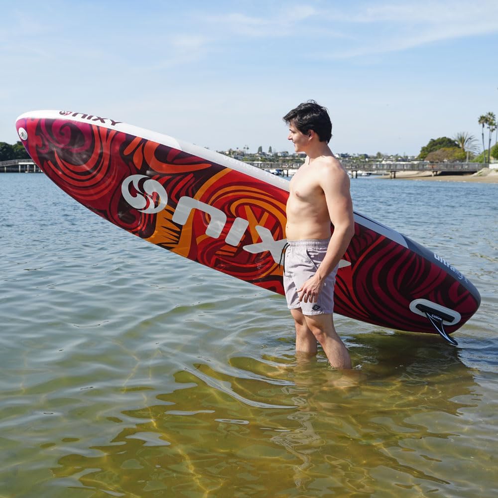 NIXY Venice G5 Cruiser & Yoga Inflatable Paddle Board | 10'6' x 34' x 6' Ultra-Light SUP with Welded Seams, Woven Drop Stitch for Safety and Durability.