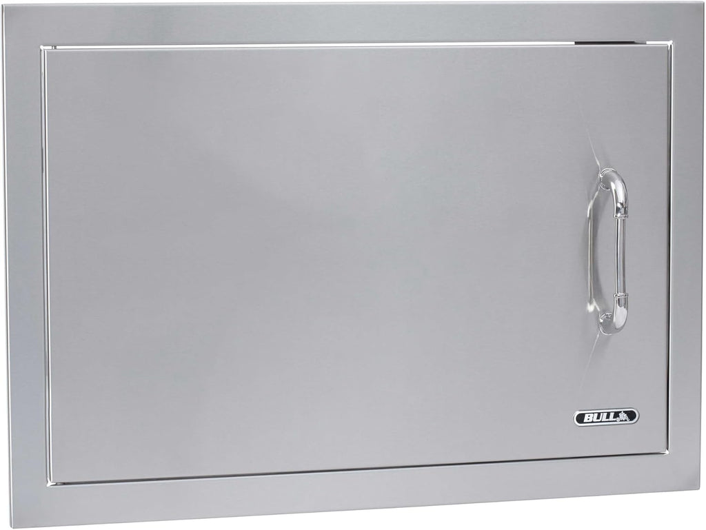 Bull Outdoor Products Premium Components for Outdoor Kitchen BBQ Island Stainless Steel Single Door with Reveal