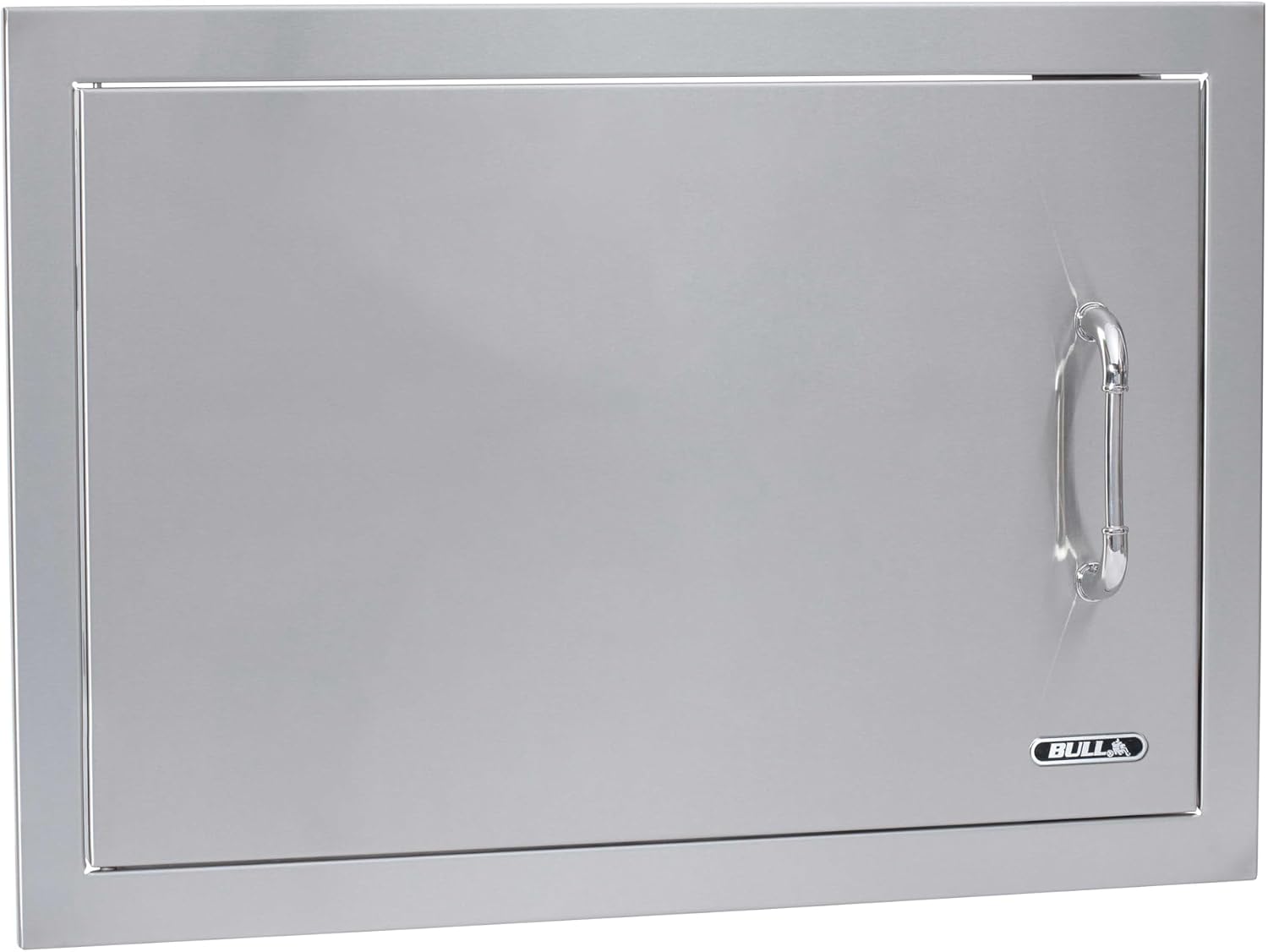 Bull Outdoor Products Premium Components for Outdoor Kitchen BBQ Island Stainless Steel Single Door with Reveal