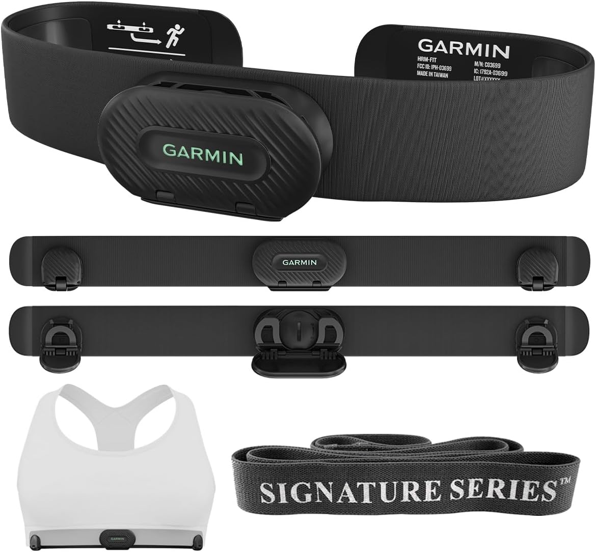 Garmin HRM Heart Rate Monitor Chest Strap | Wireless, Real-Time Transmission for Indoor and Outdoor Exercise | Signature Series Resistance Band