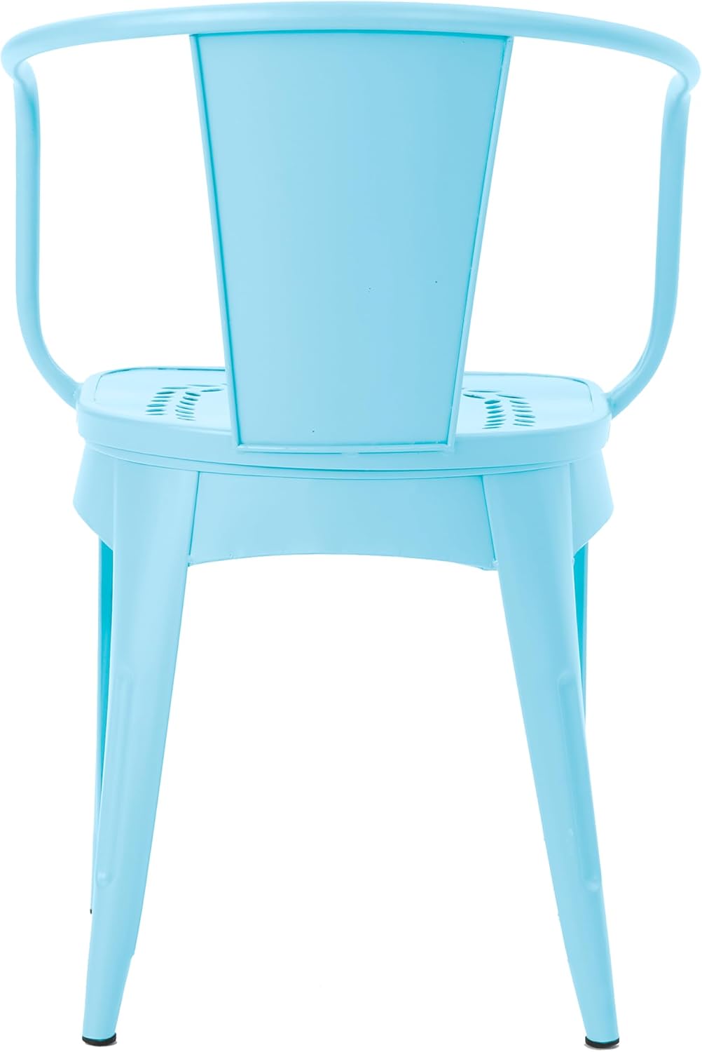 Merax 3 Pieces Bistro Set Iron Retro Bistro Table and Chairs Set of 2 Outdoor Dining Table Set for 2, Round Tabletop, All-Weather for Porch Patio Balcony Lawn Garden (Light Blue)