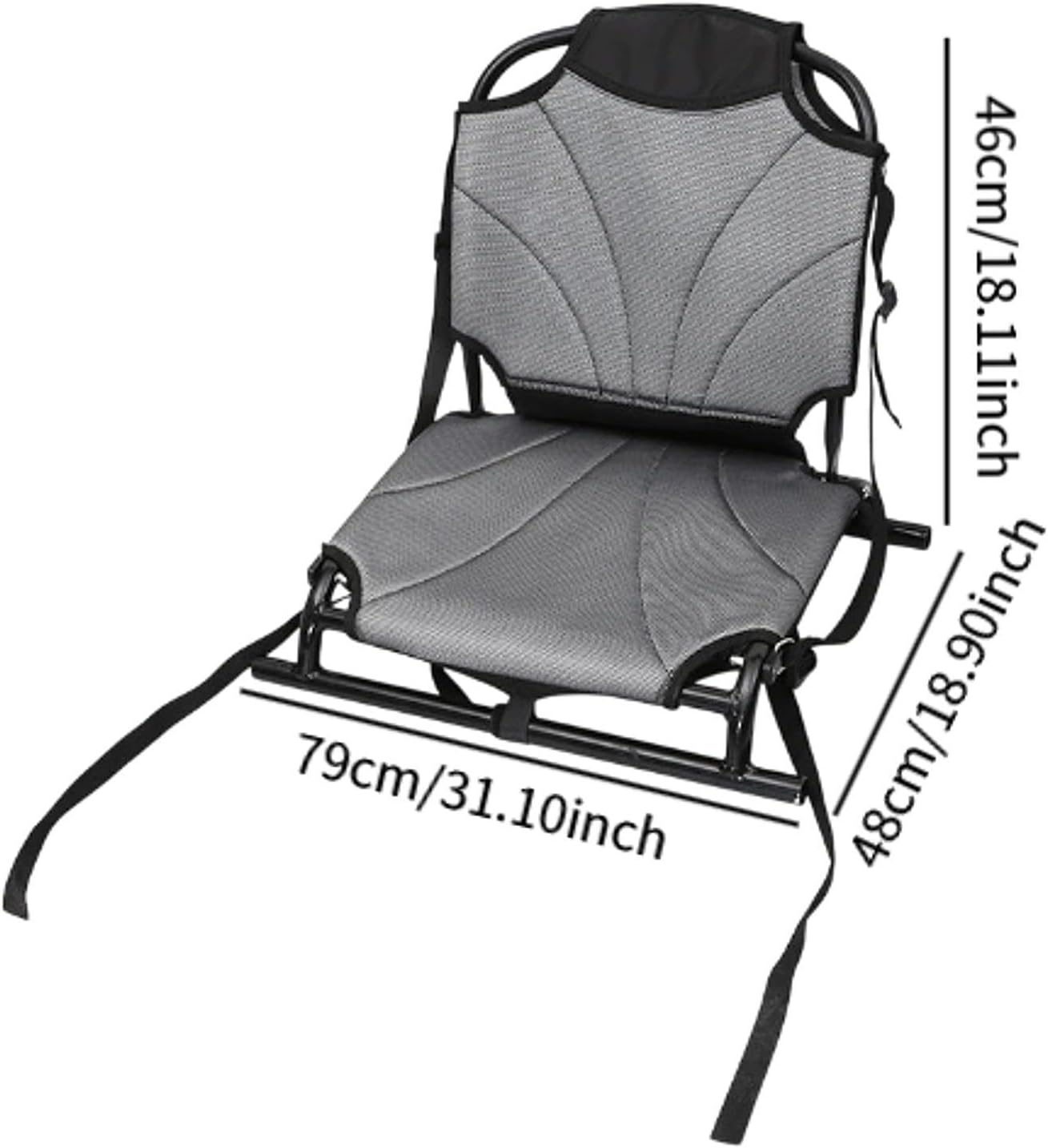 kowaku Folding Kayak Seat Sitting Pad with Back Support Premium Fishing Seat Outdoor Chair for Travel Inflatable Paddle Board