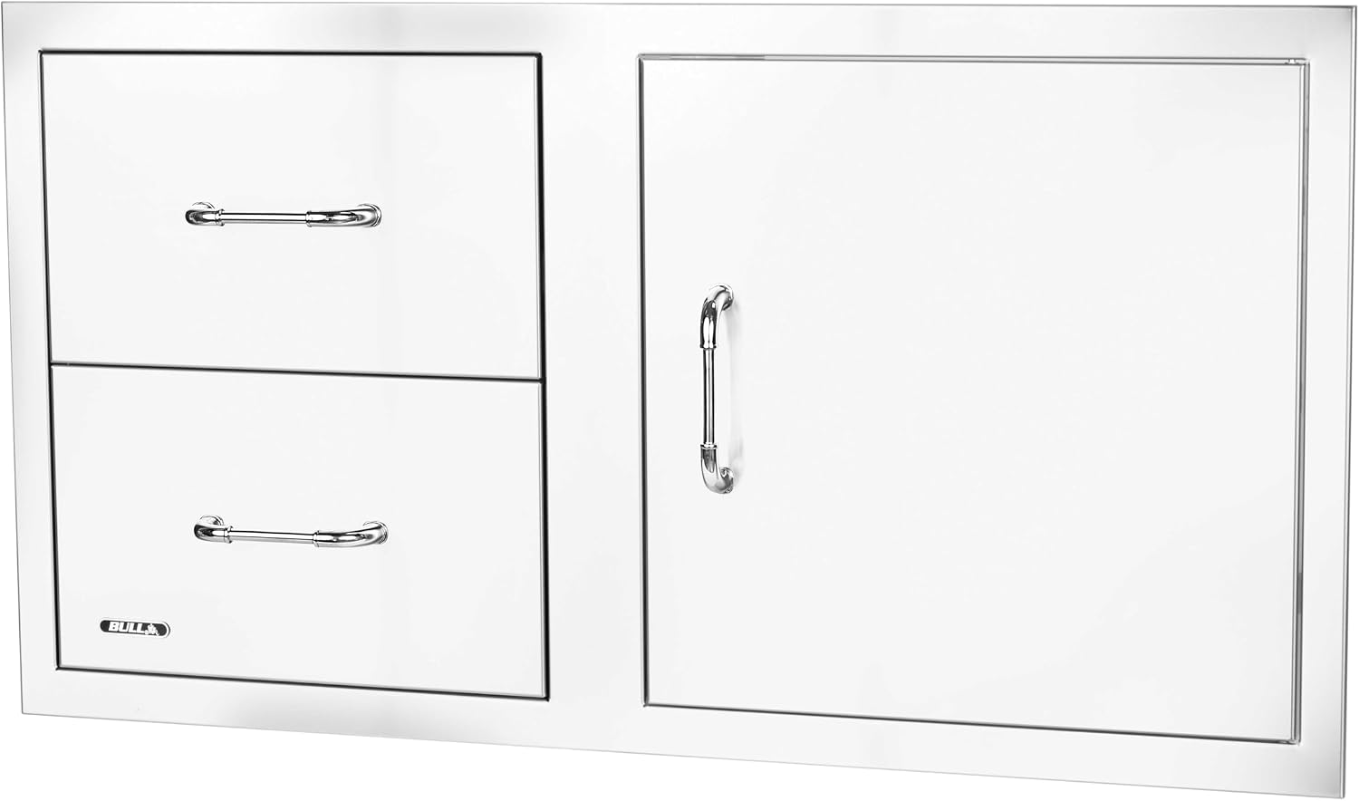 Bull Outdoor Products Premium Components for Outdoor Kitchen BBQ Island 38' Door/Drawer Combo with Reveal