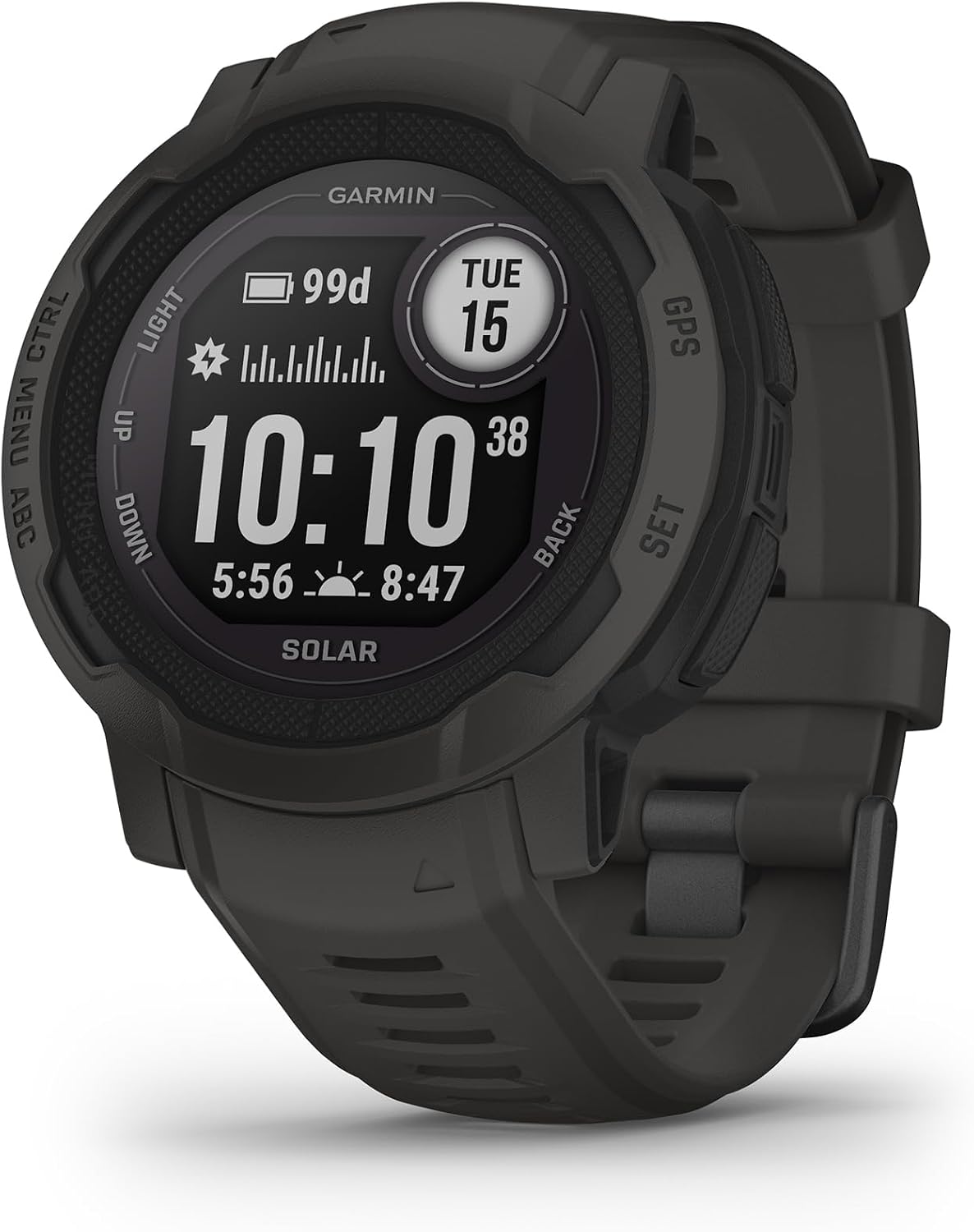 Garmin Instinct 2 SOLAR GPS 45mm Smartwatch, Tactical edition, Rugged watch, Built-in Sports Apps & Health Monitoring,Dedicated Tactical Features,Ultratough Design, up to 28 days Battery Life,Graphite