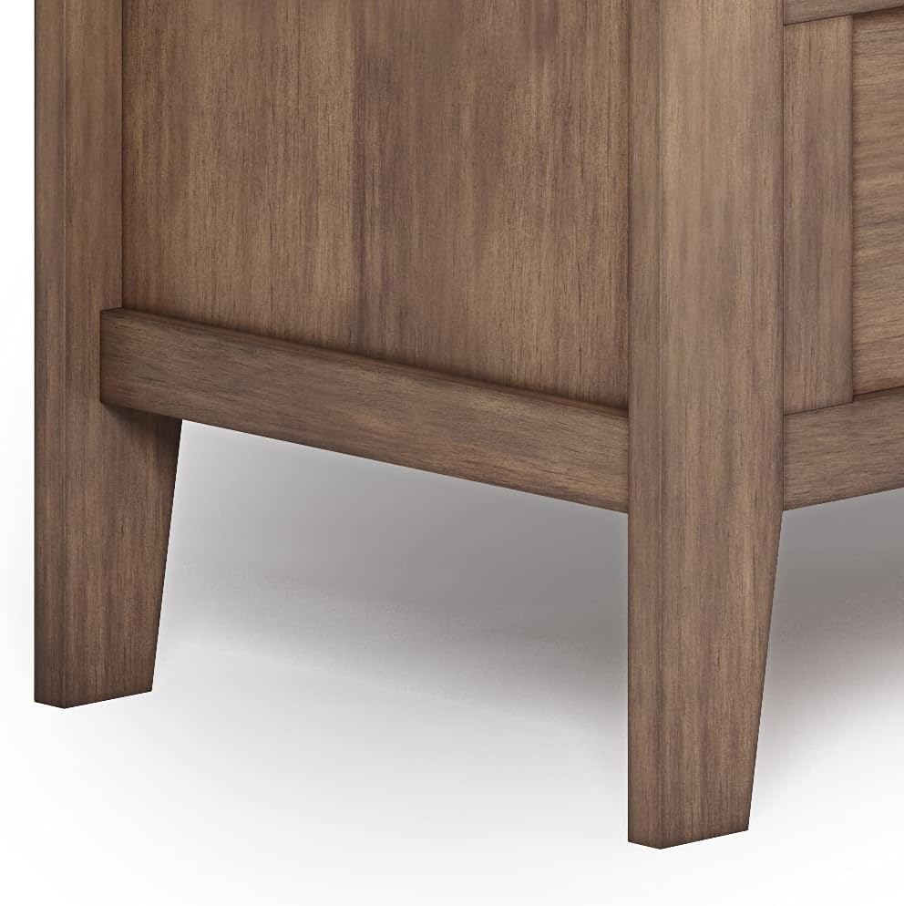 SIMPLIHOME Adams Entryway Storage Bench - 48 inch Wide Solid Wood Hallway Seat in Rustic Natural Aged Brown, Contemporary Bench for Entryway or Living Room with Lift-Up Lid and Spacious Storage
