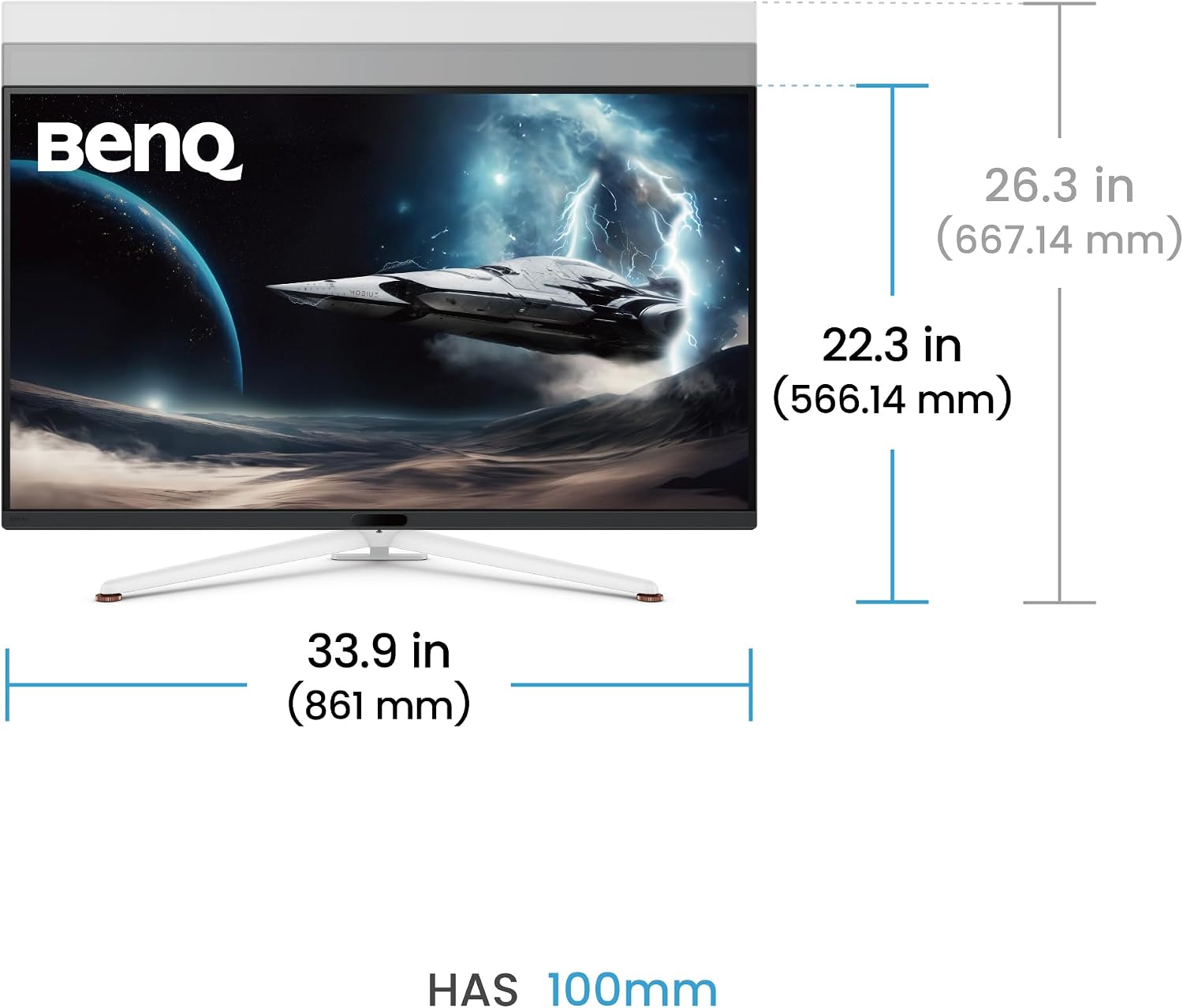 BenQ MOBIUZ EX381U 38' 4K eARC 144Hz 1ms DP 1.4 HDMI 2.1 90W USB-C Gaming Monitor, 98% P3, DisplayHDR 600, Freesync Premium Pro, KVM, Pixsoul Engine, Remote Controller