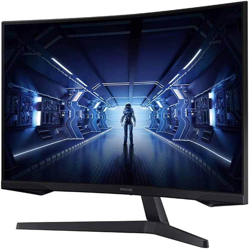 Samsung 32' Odyssey G5 Gaming Monitor, WQHD (2560x1440), 144Hz, Curved, 1ms, HDMI, Display Port, AMD FreeSync Premium, HDR10, LC32G55TQWNXZA, Black